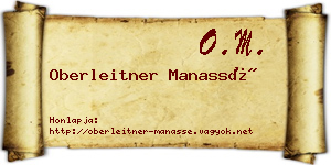 Oberleitner Manassé névjegykártya